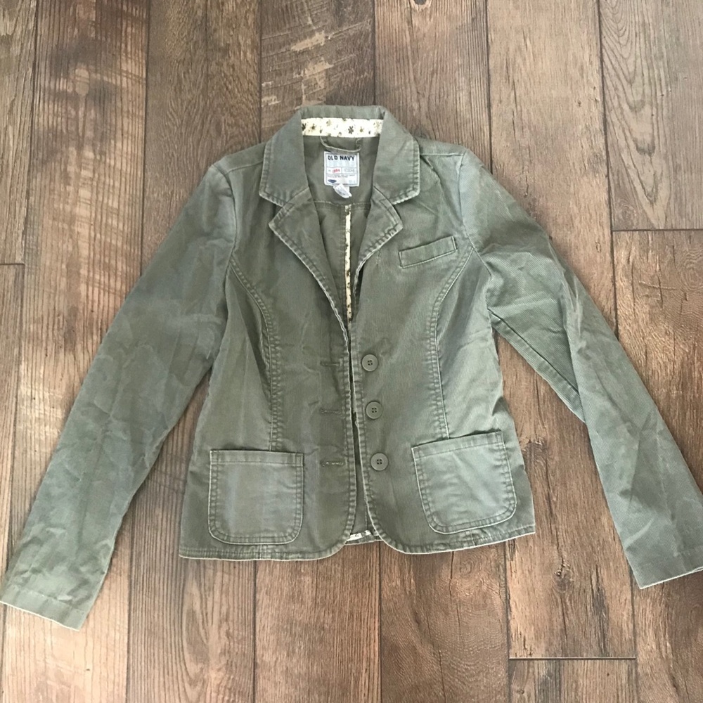 Old Navy Army Green Corduroy Jacket